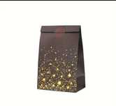 10 buc pungi cadouri hârtie Kraft stele auri autocolante,design elegan