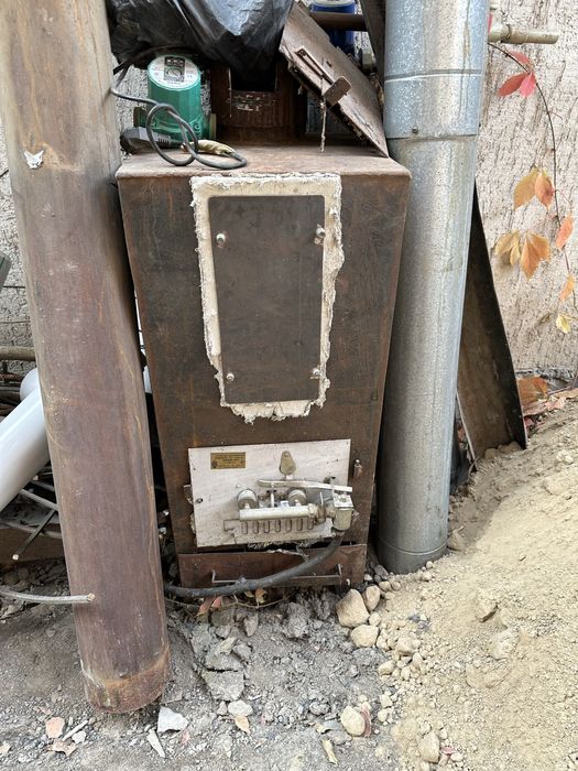 Котел на твердом топливе и на газе