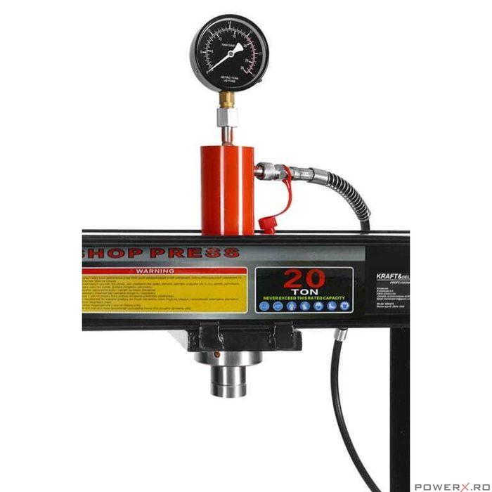 Presa hidraulica pneumatica 20 tone, cu piston glisant si manometru, 9