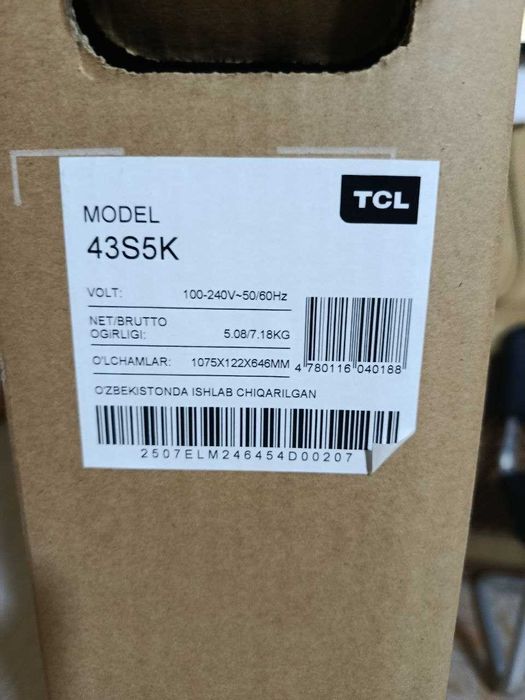 Продается телевизор TCL 43