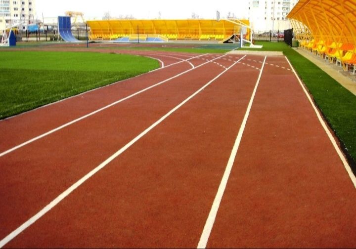 Резиновое  покрытие, тартановое покрытие 6500, наливное без шовная. Та