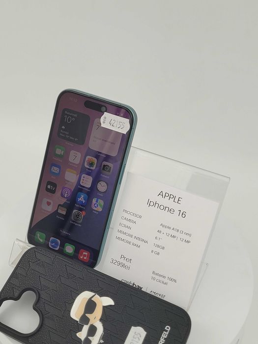 Iphone 16 128GB Garantie 24 Luni CashBox Bat 100 10 cc