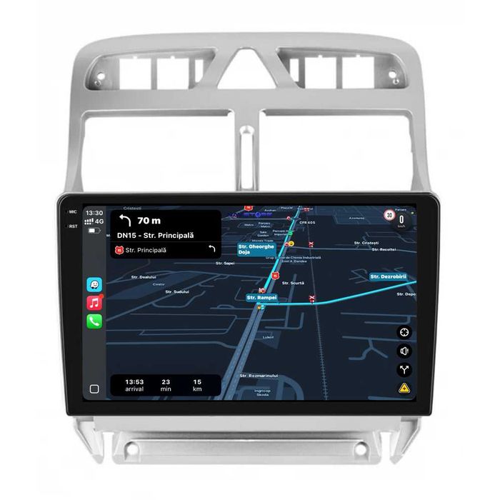 Navigatie Dedicata Android Peugeot 307 (2000-2013), Bluetooth, Carplay