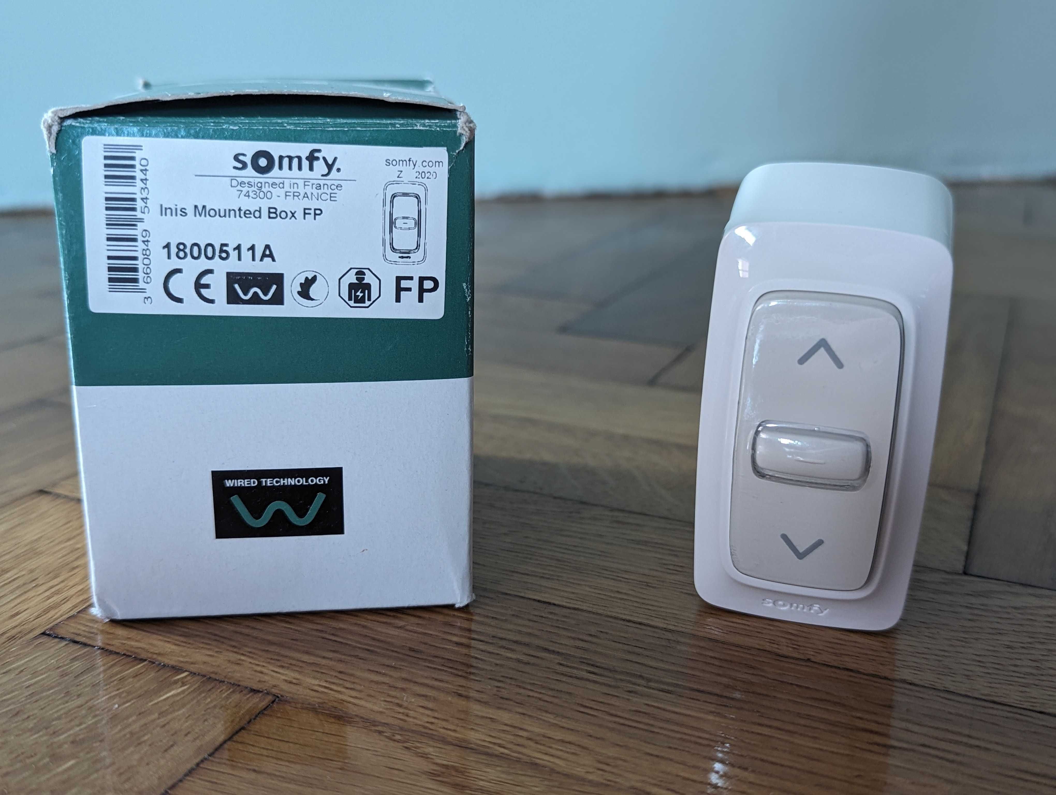 Comutator aplicat simplu Somfy Inis (Inis Mounted Box FP)