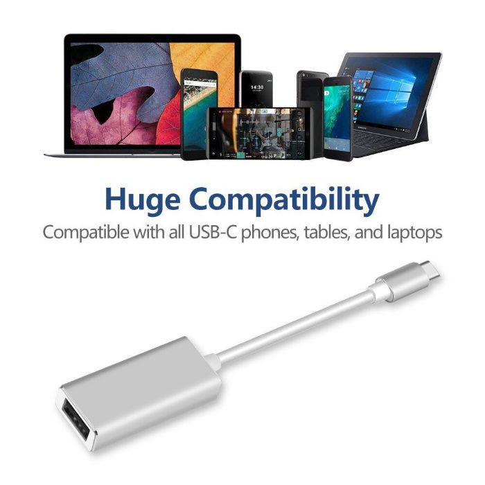 Adaptor convertor USB-C Type C la Displayport pt laptop, telefon 4k