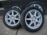 Vând Set Jante Aliaj 5x112 + Cauciucuri 205/55/17 Vara Import Germania