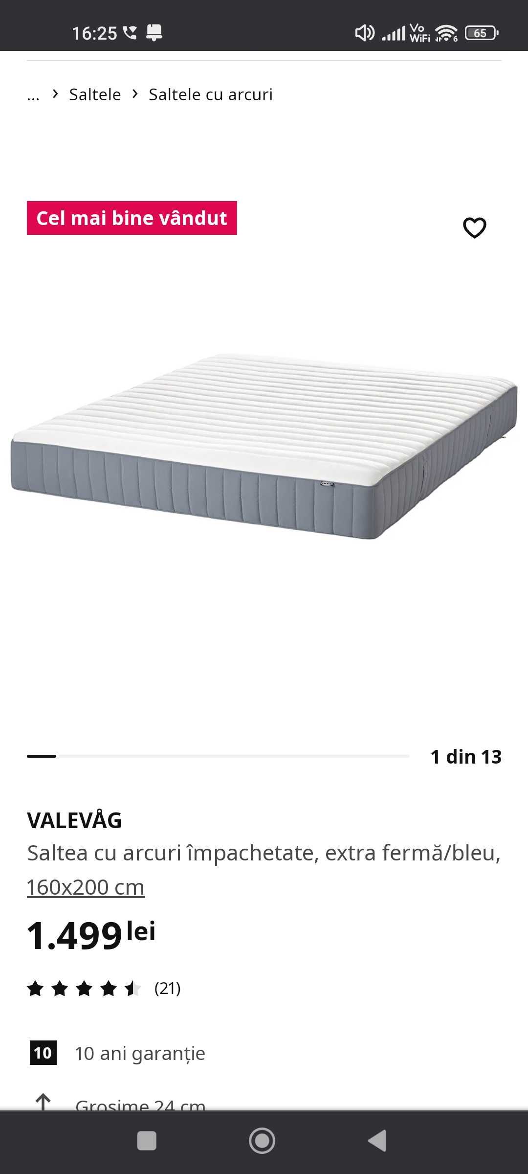 Vând saltea ikea