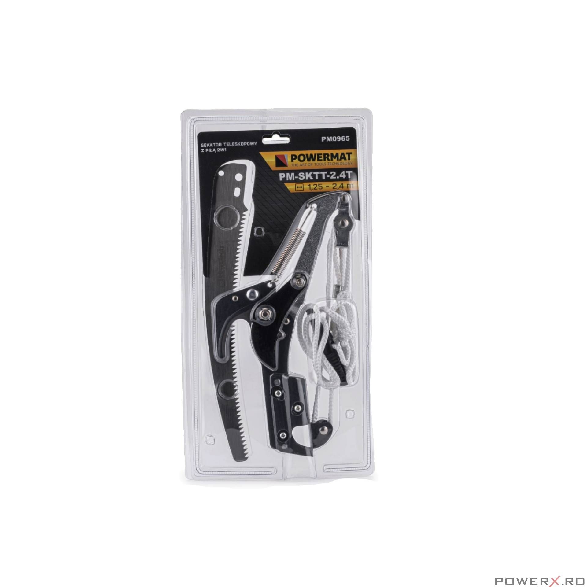 Fierastrau manual pentru gradina, cu brat telescopic 2.4m, Powermat