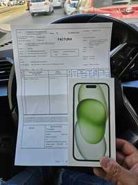 Iphone 15 5G Green 128Gb NOU Sigilat Factură 2 ANI GARANȚIE
