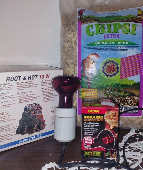 Terariu Sticlă 45/45/45Cm Cu tot cu Accesorii în poze