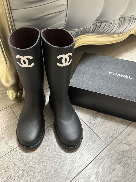 Резиновые сапоги chanel 38 р