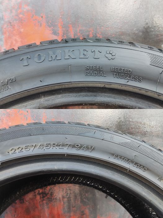 2бр.зимни гуми 225/45/17 Tomket Winter 
dot23
7mm
Добри състояние на г