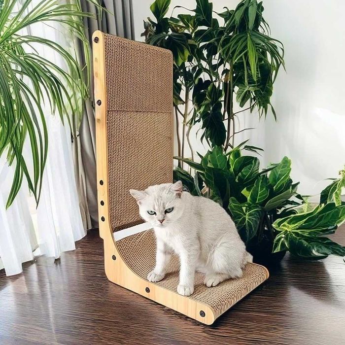 Ansamblu joaca pisici in forma de L cu bila si suprafata dubla zgariat