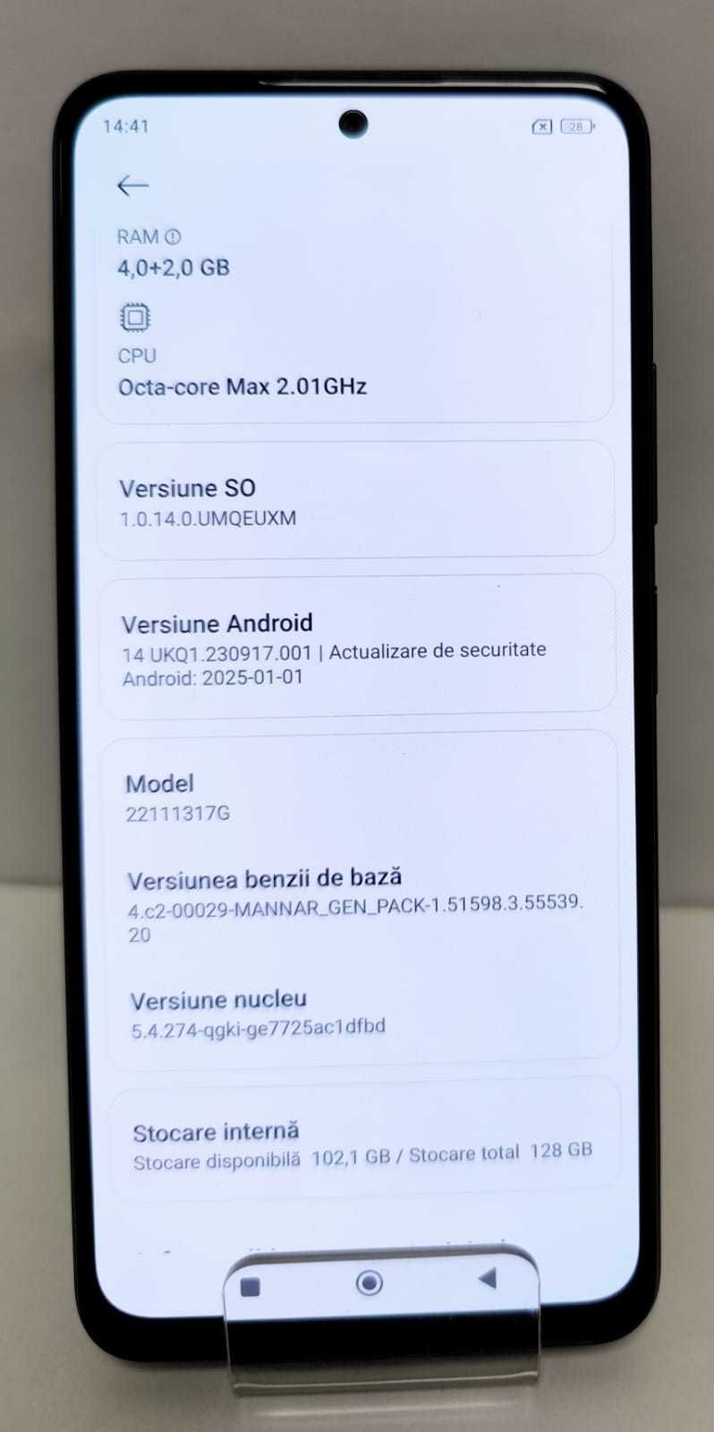 (AG 35) Telefon Xiaomi Redmi Note 12 5G  b.31722 /Garantie2ani/520 lei