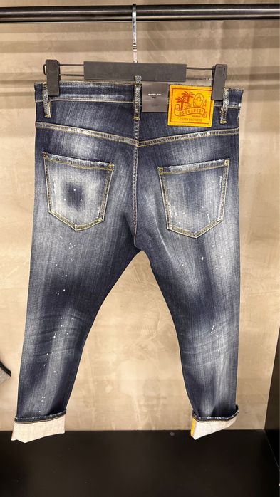 Blugi dsquared2 albastrii cu fermoar premium