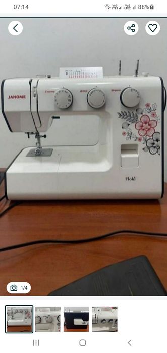 Продам швейная машинка жаноме флоки в отличном состояние