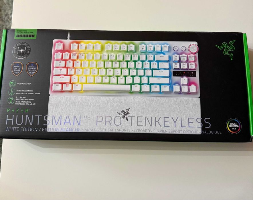 RAZER Huntsman V3 Pro Tenkeyless White（Клавиатура), чисто нова