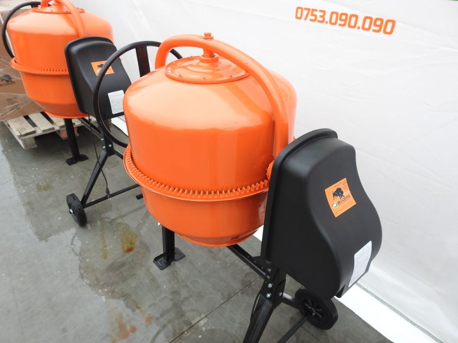 Betoniera Bisonte BBY180, 800 W, 180 L, 30 RPM, coroana din fonta