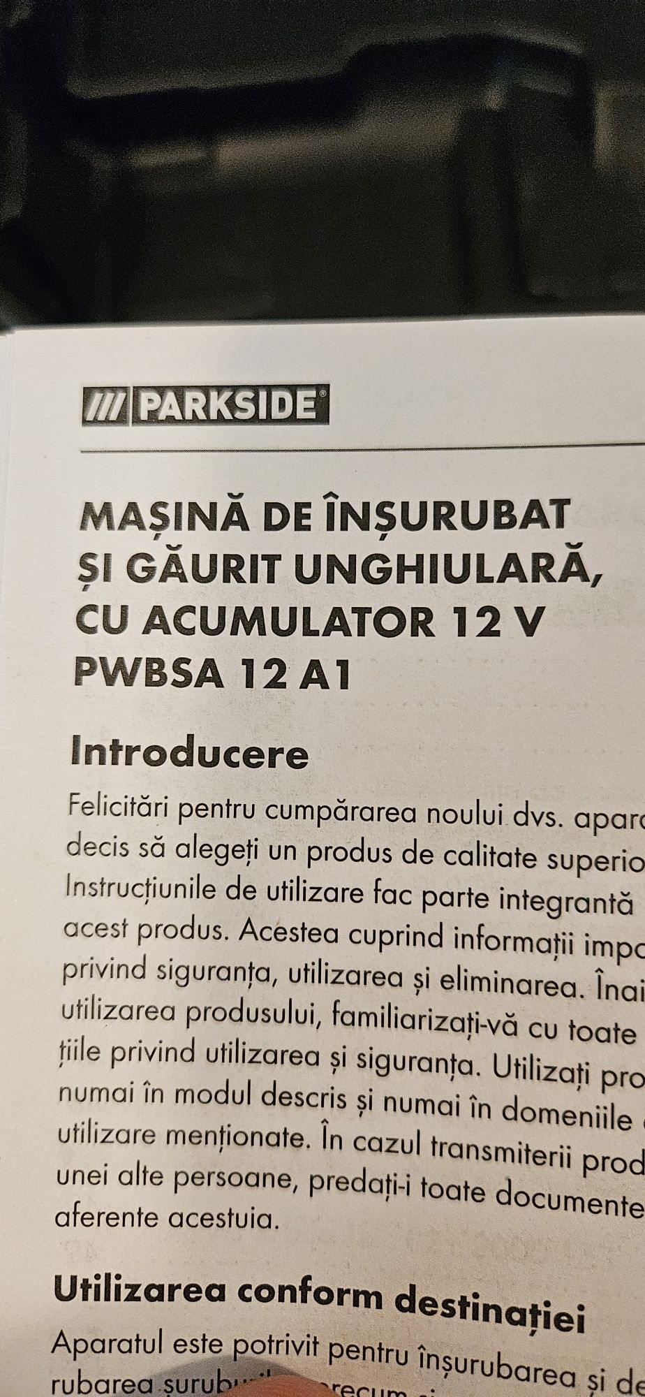 Masina de gaurit si insurubat unghiulara fara acumulator PARKSIDE®