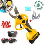 Лозарска Ножица за Клони 36V 8.0AH с Индикатор + Подарък Резервен Нож