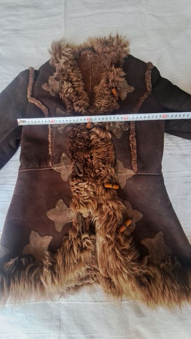 Дамско кожухче от агнешка кожа