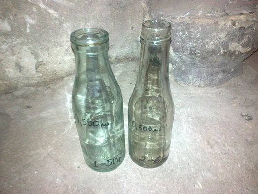 Стъклени бутилки различни