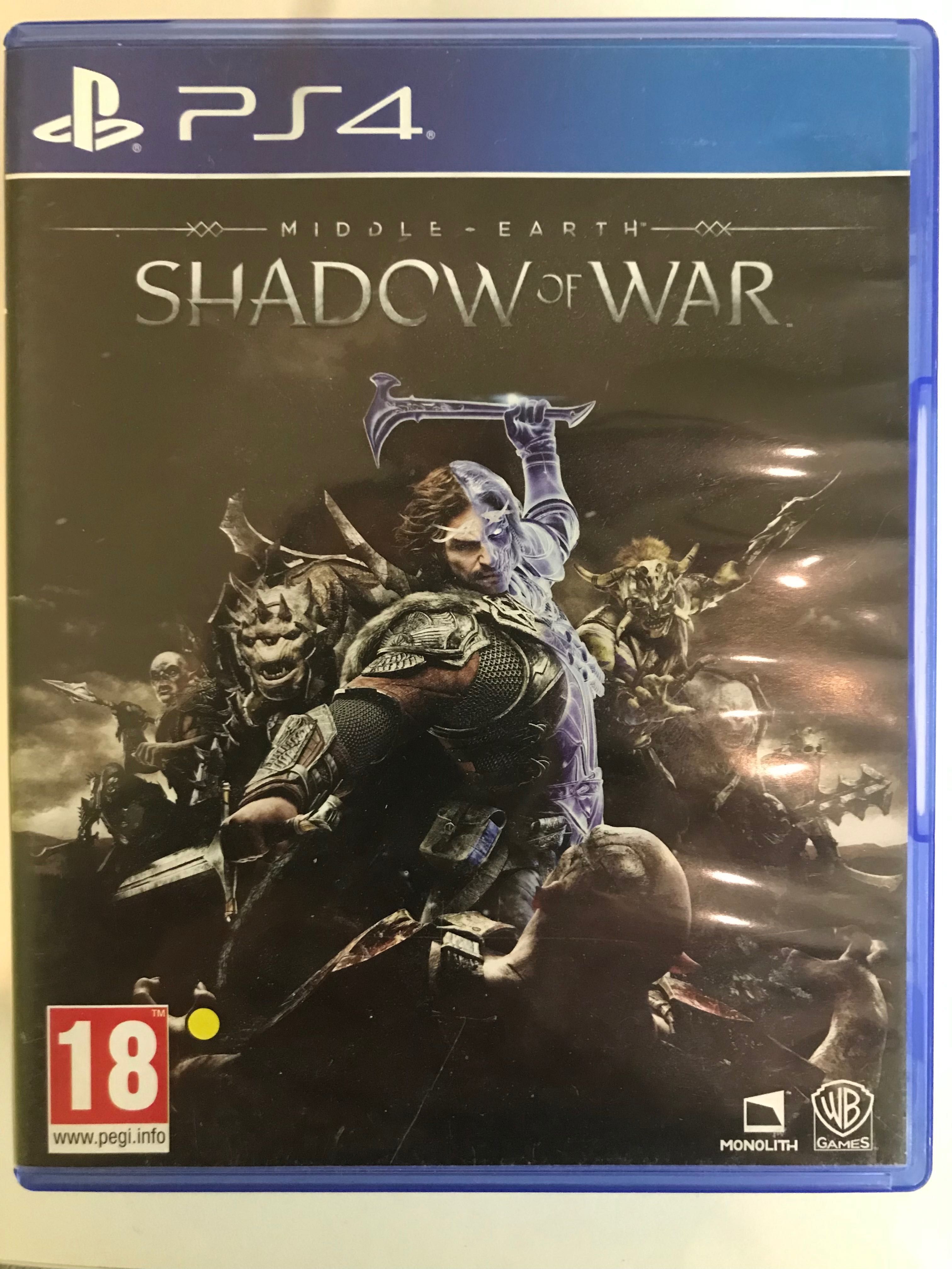 Middle Earth Shadow Of War ps4