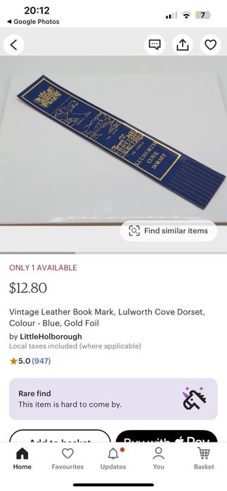 Semne de carte vintage din piele naturala