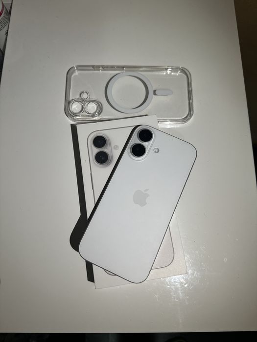 iPhone Apple 16 Alb Garantie, 5G 128 GB, Impecabil Ca Nou