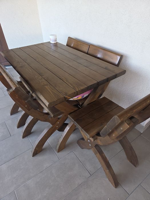 Vând mobilier terasa lemn masiv