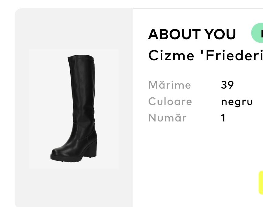 Cizme negre  ABOUT YOU