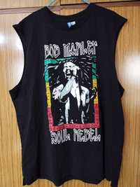 Мъжка тениска без ръкави с апликация Bob Marley H&M, Черна, XL