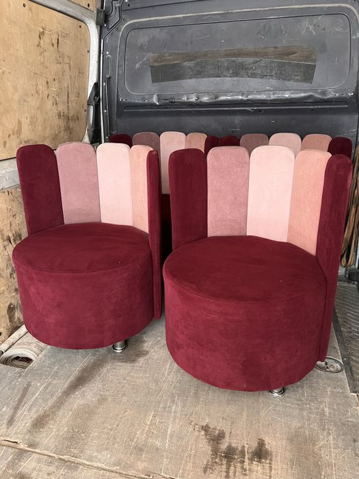 Кресла бордовые 8 штук