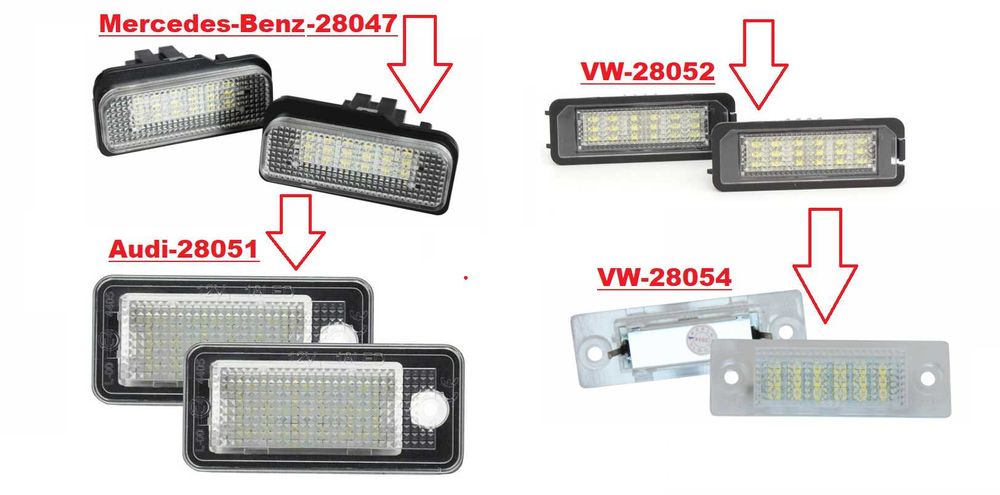 LED плафони регистрационен номер BMW/VW/Mercedes/Audi