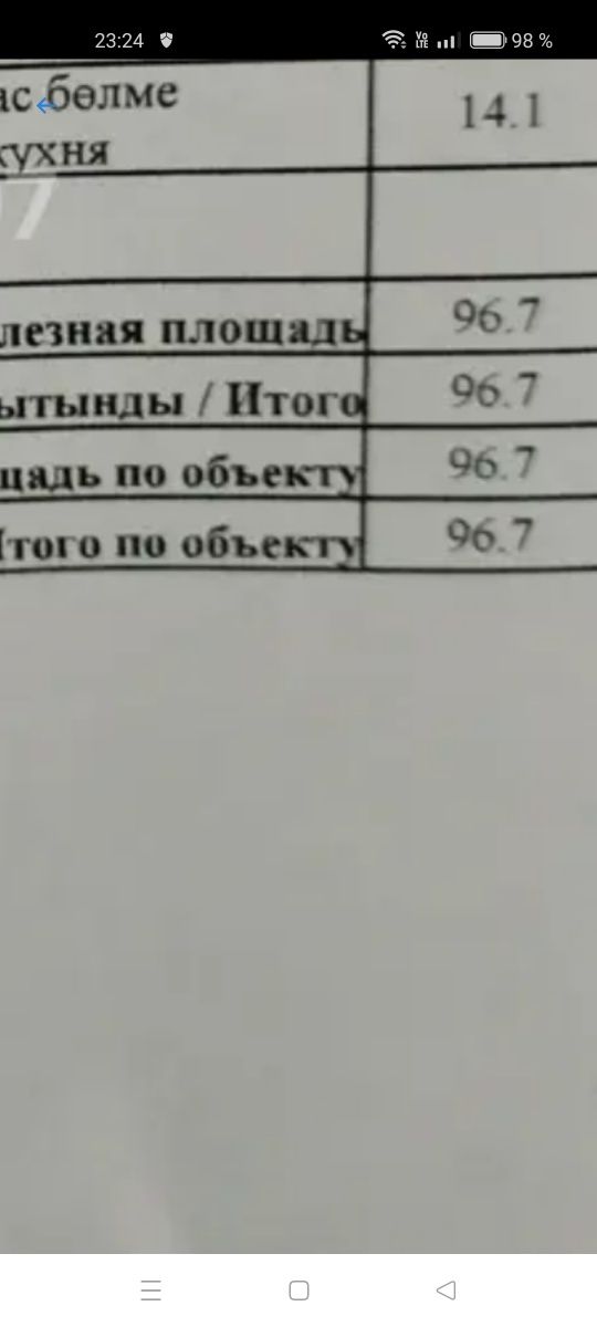 Продам 3комн. кв. 3этаж, 97кв, Айталиева1/1, черновая, новый дом.