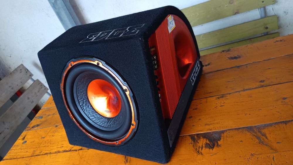 Statie subwoofer masina auto bass boxe difuzoare casetofon condensator