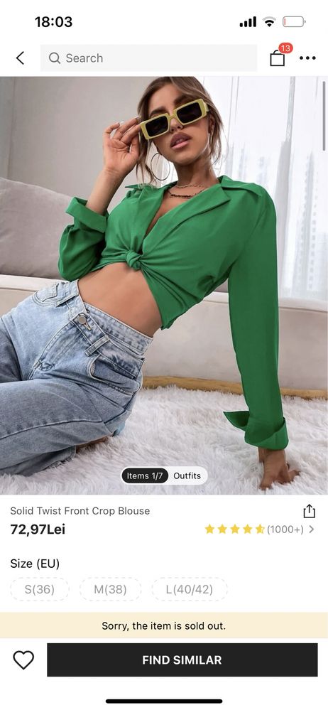 Camasa crop verde