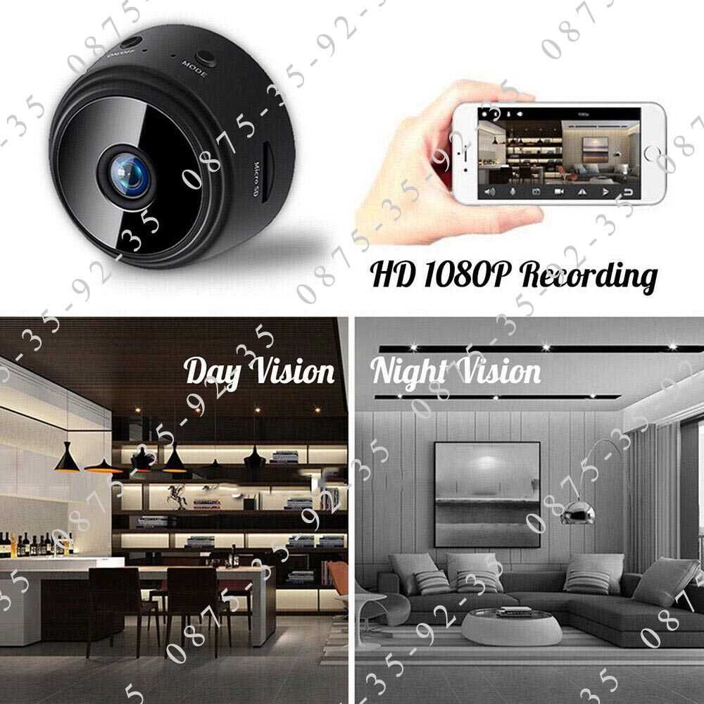 Скрита мини Камера за наблюдение. Шпионска безжична mini Camera. Wi-Fi