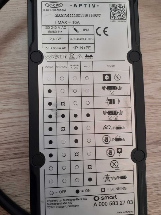 Statie incarcare,incarcator masini electrice,hibrid pt.MERCEDES, SMART
