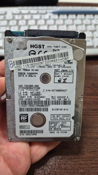 Hdd 500 gb HGST японски