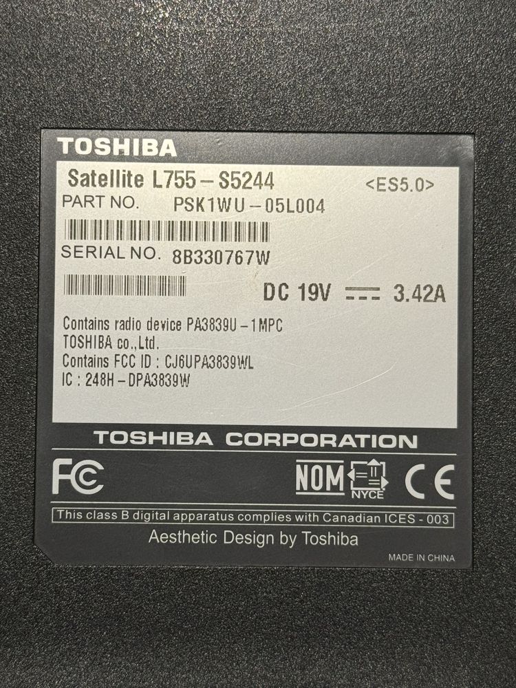 Placa baza Toshiba Satellite L755