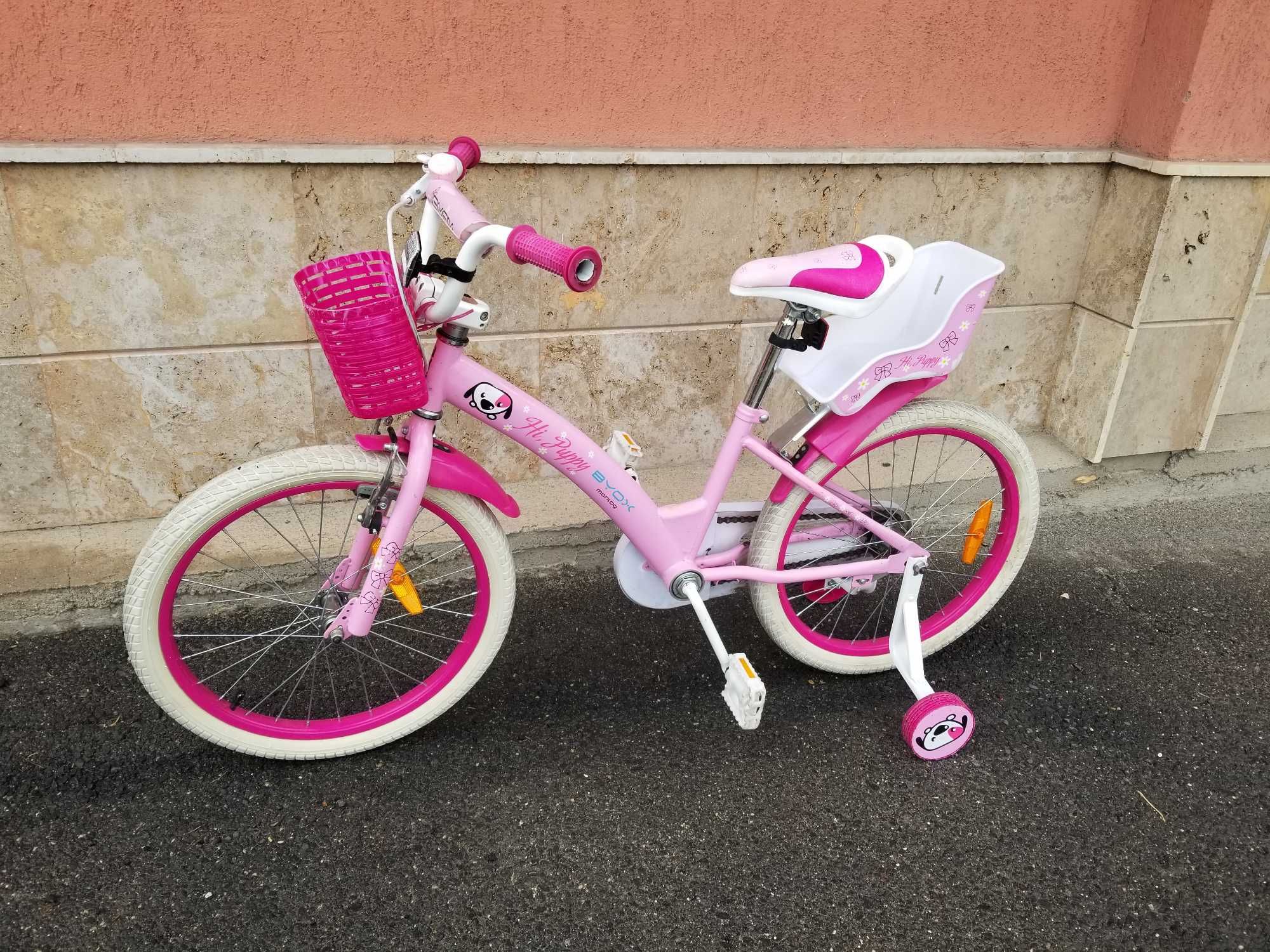 Розово колело за момичета Детски велосипед 20" Puppy Byox