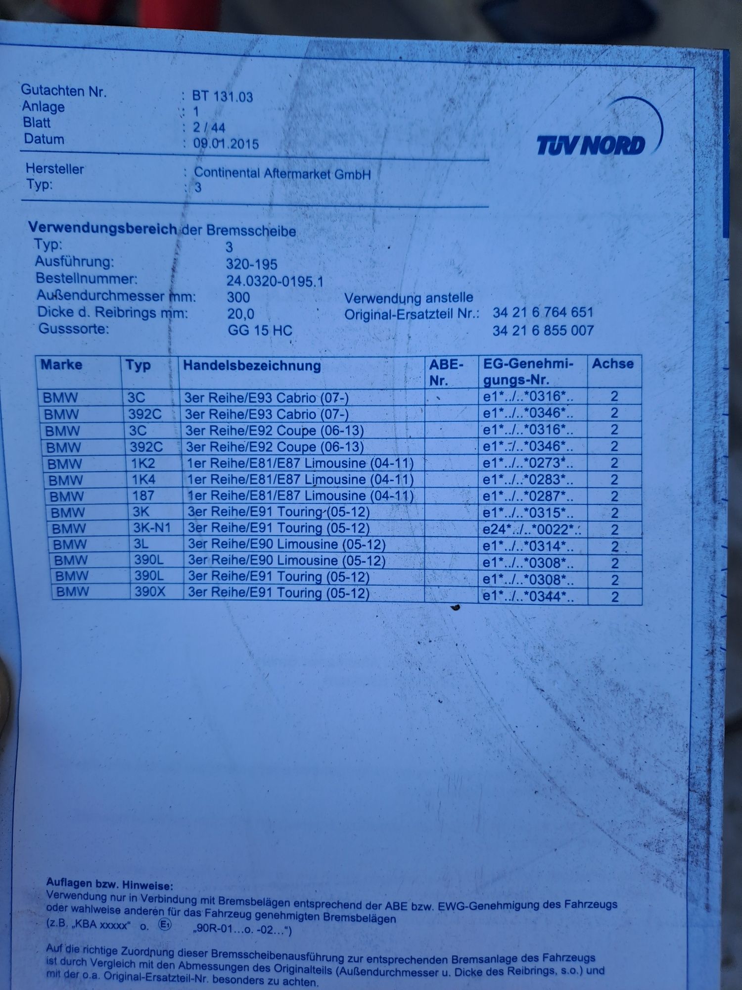 Discuri de frână Ate PowerDisc BMW 3 E90 E91 E92