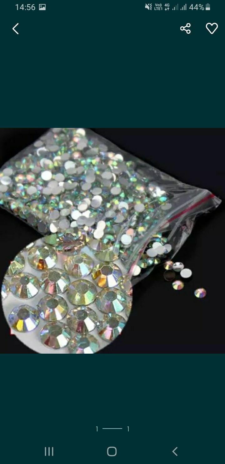 Pietre tip swarovski fatetate multicolore 10 lei 100 buc unghii