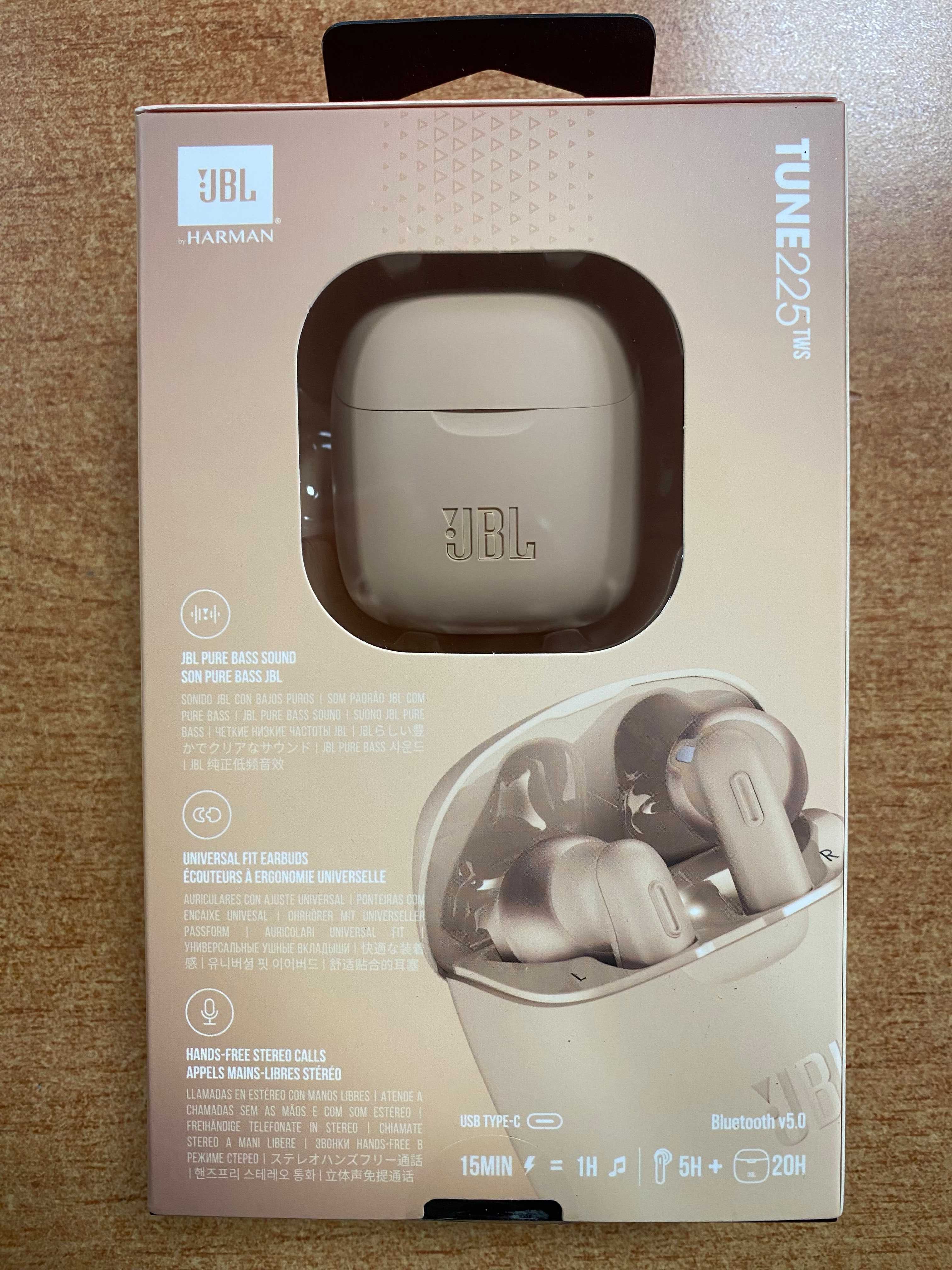 JBL Tune 225 TWS  Bluetooth Слушалки, цвят Gold