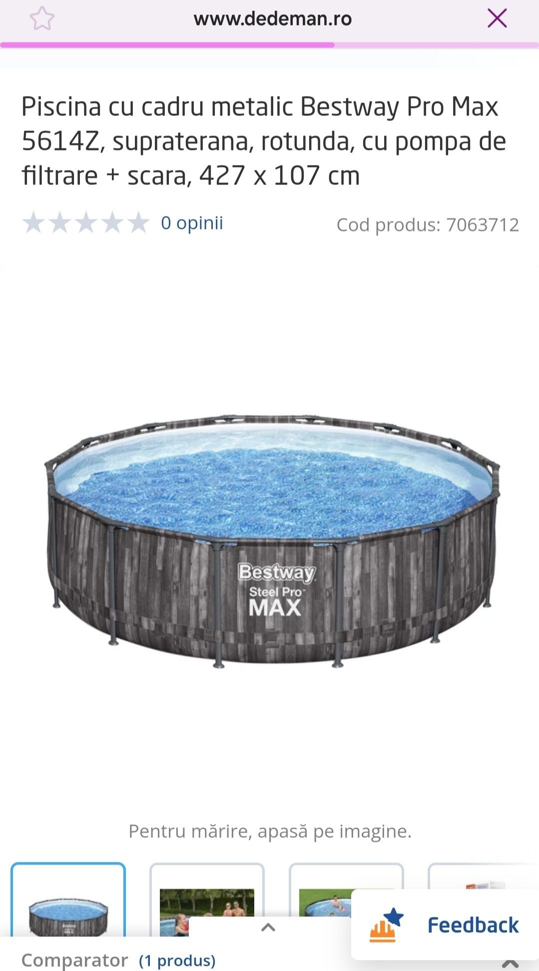 Piscină cu cadru metalic