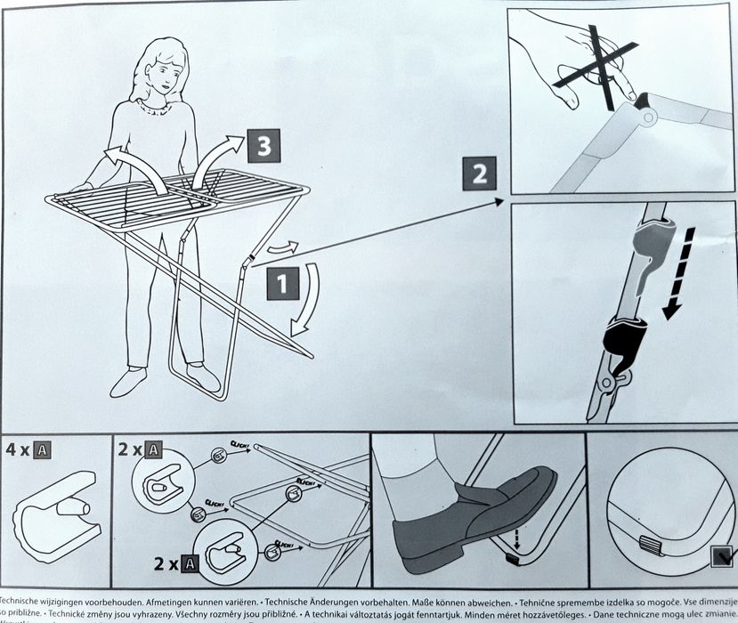 Uscatoare pliabile din metal pentru Rufe KOLIBRI + BONUS NOI - 60  Lei