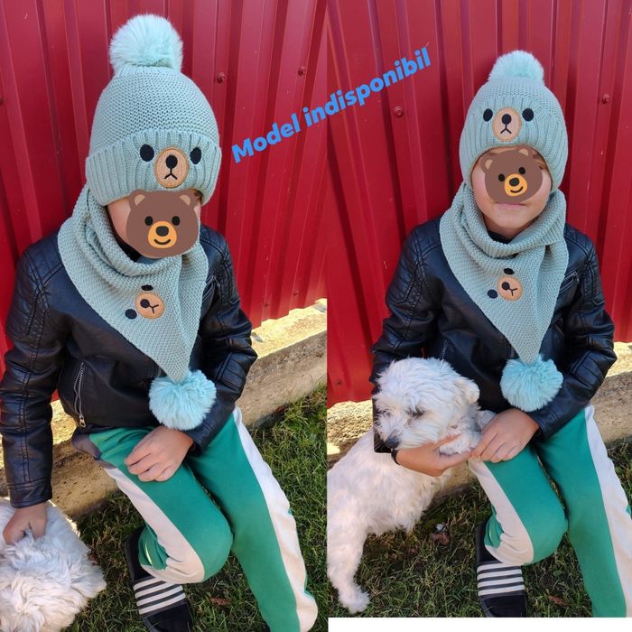 Set caciula + fular 1-8 ani