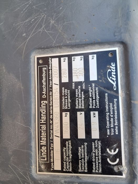 Vând lisă/liză transpalet electric Linde t16