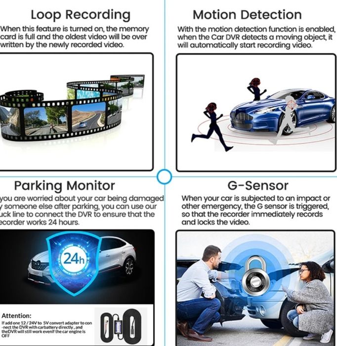 Oglinda auto DVR retrovizoare camera fata-spate Full HD 1080 NOU